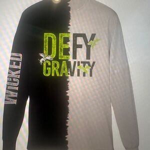 NWOT Wicked Unisex Defy Gravity Long Sleeve Tee.